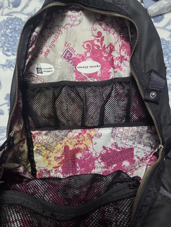 Lululemon Black Nylon Backpack